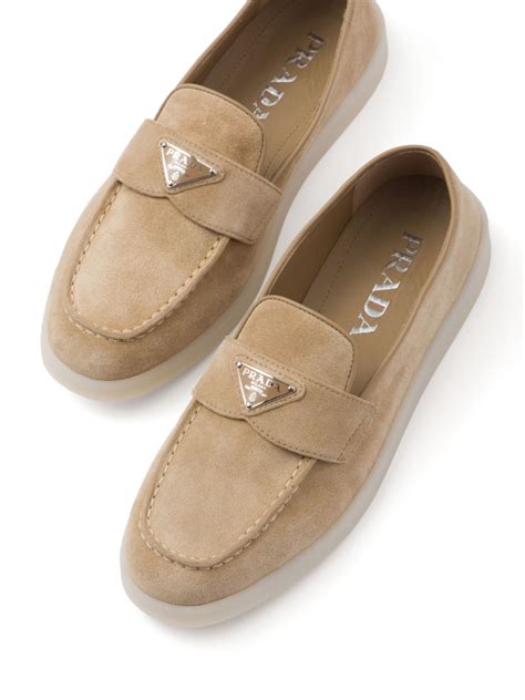 prada platform loafers women|Prada suede loafers.